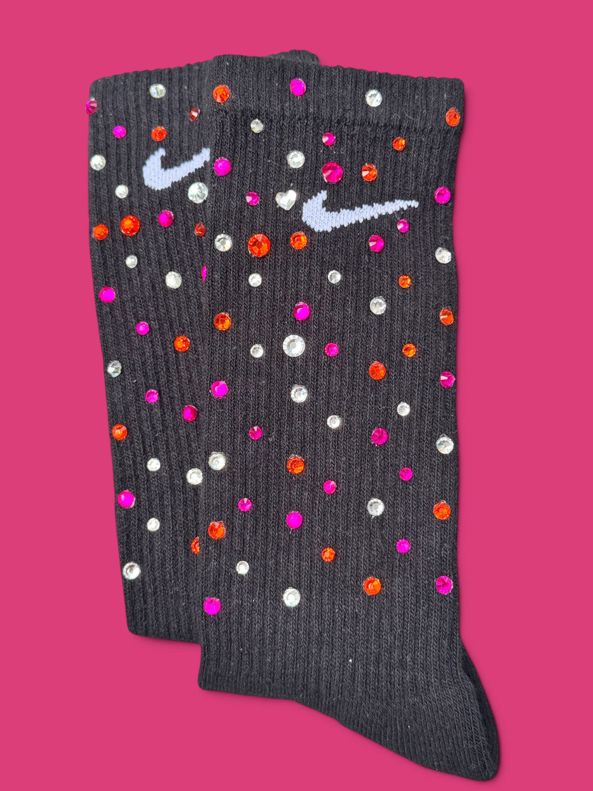 Summer Vibes Rhinestone Nike Socks