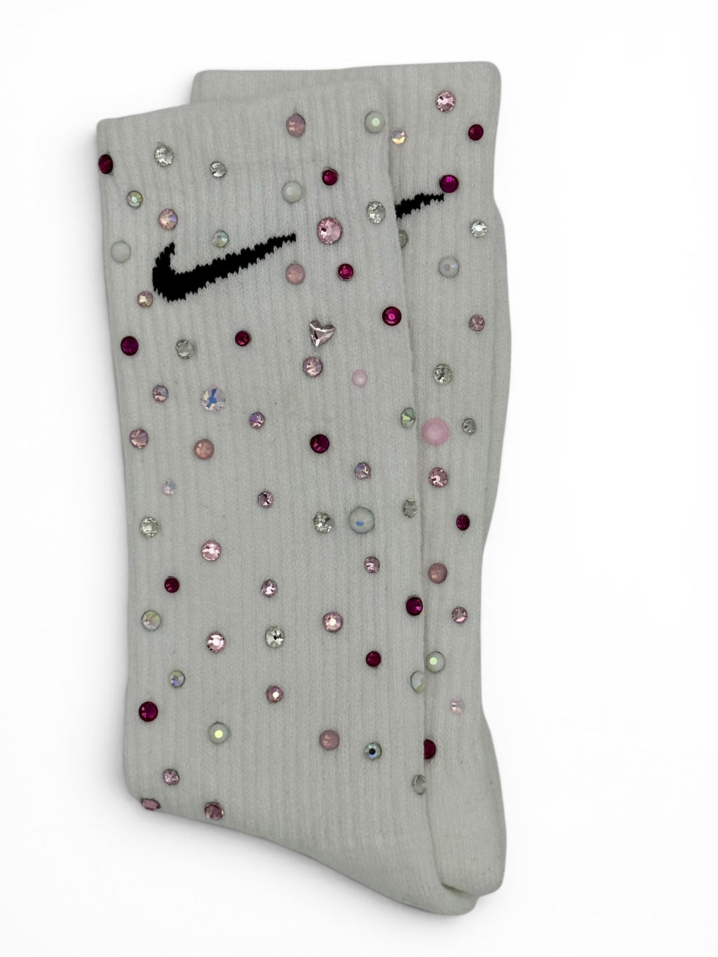 Pretty in Pink Rhinestone Nike Socks
