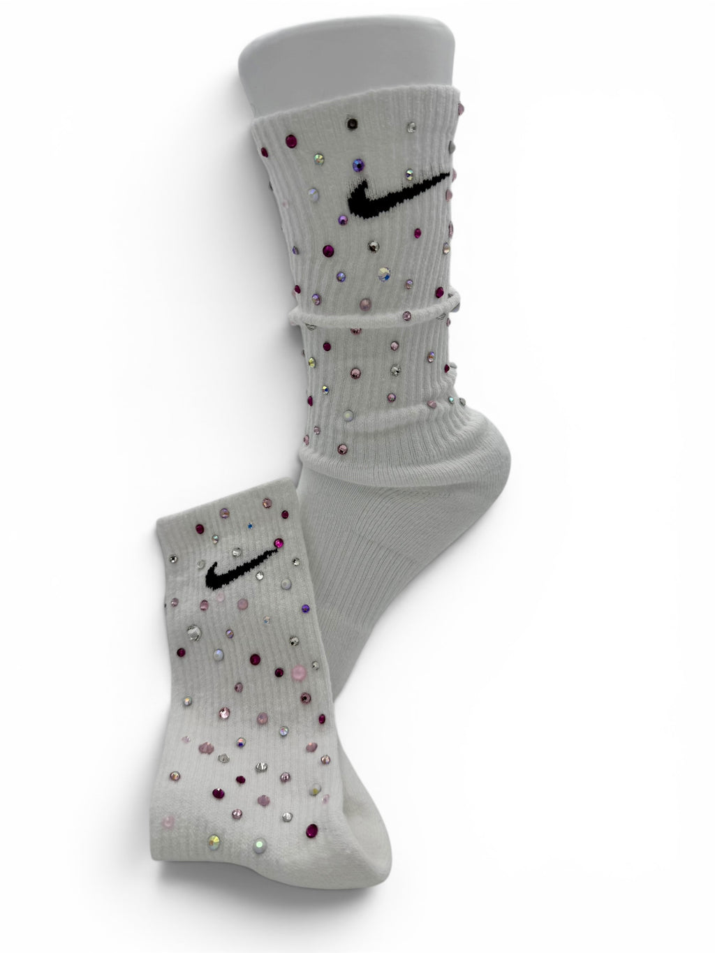 Pretty in Pink Rhinestone Nike Socks