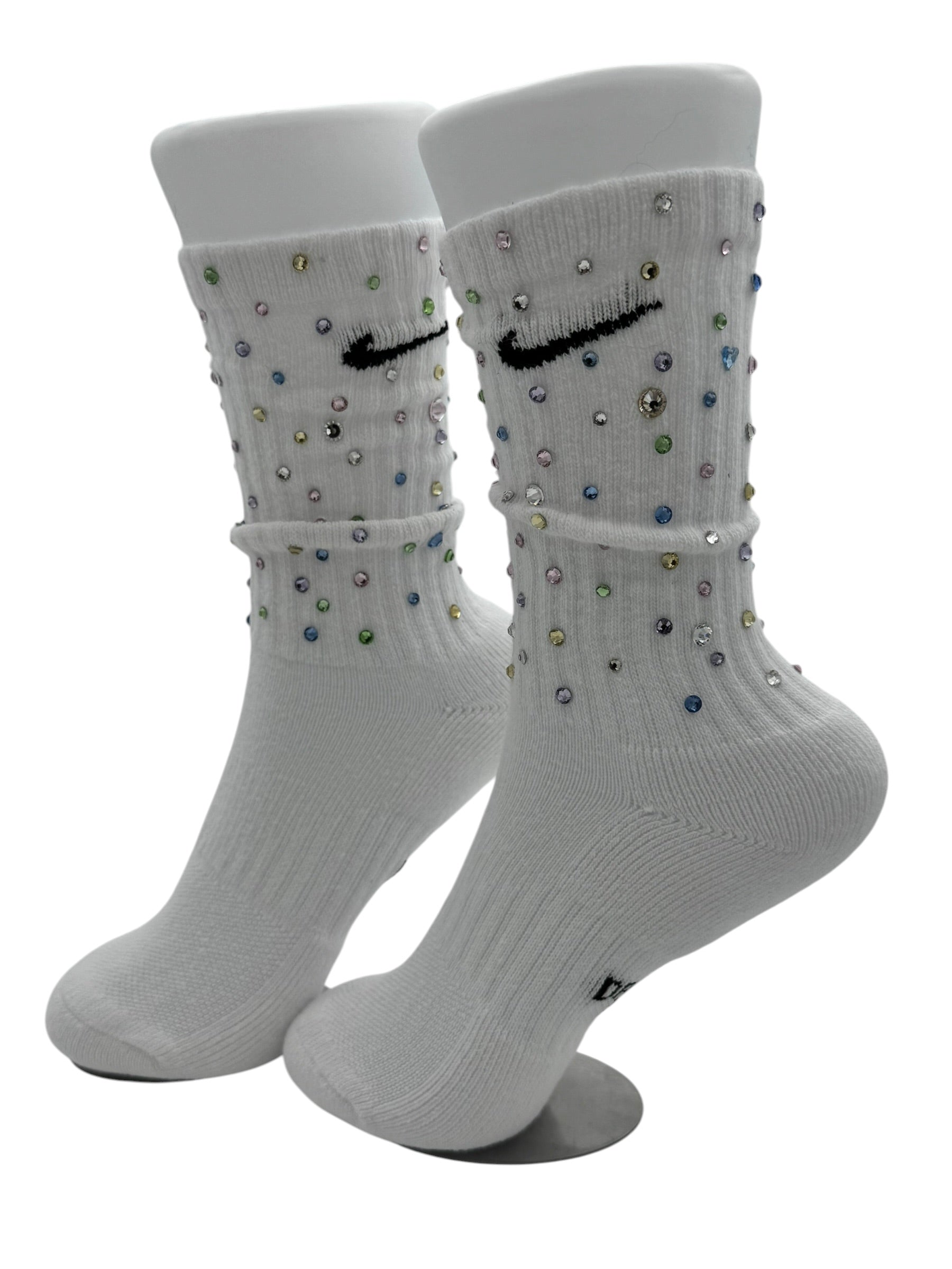 Cotton Candy Club Rhinestone Nike Socks