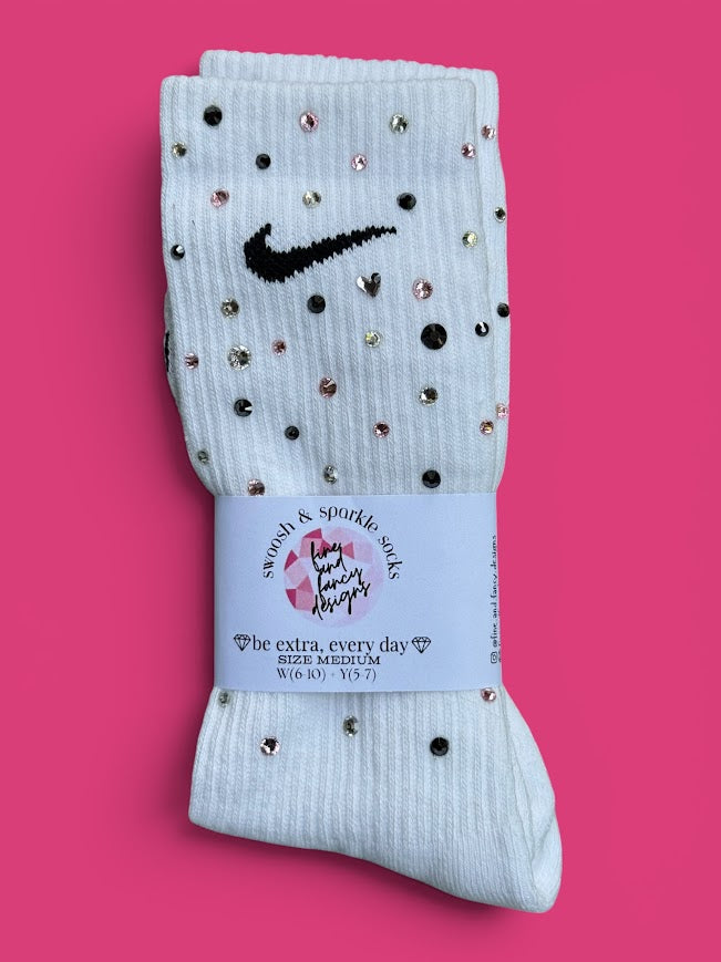 Pink Panther Rhinestone Nike Socks