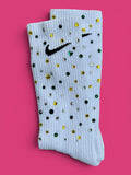 Packer Fan Green, Yellow and Crystal Clear Rhinestone Nike Socks