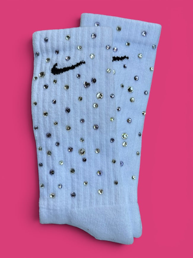Lavender Haze in June Rhinestone Nike Socks