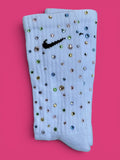 Cotton Candy Club Rhinestone Nike Socks