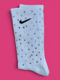 Diamond Diva Made in April Rhinestone Nike Socks