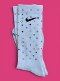 Purple Unicorn Rhinestone Nike Socks