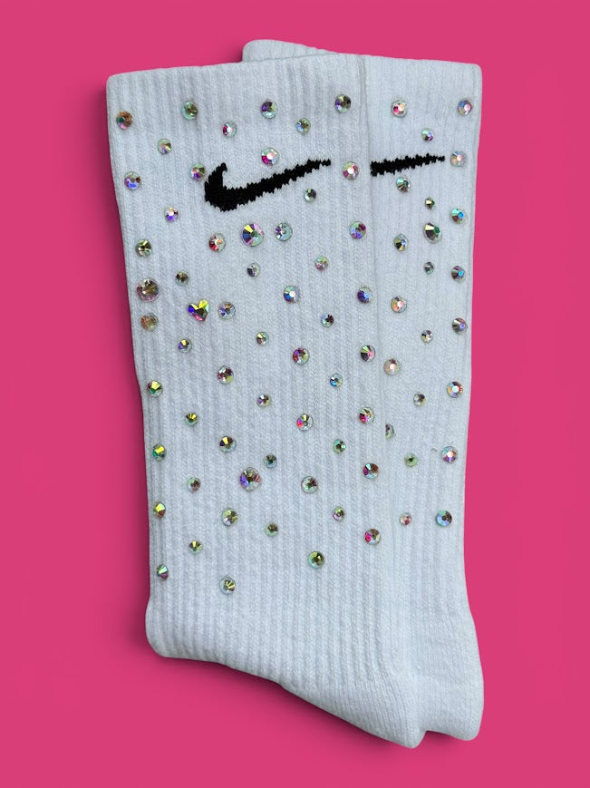 The After Party Rhinestone Nike Socks