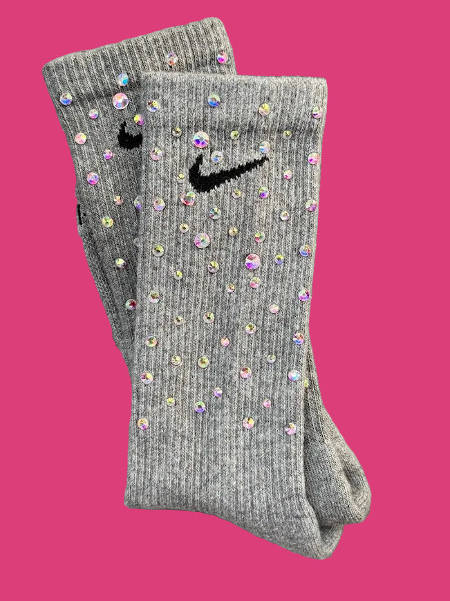 The After Party Rhinestone Nike Socks