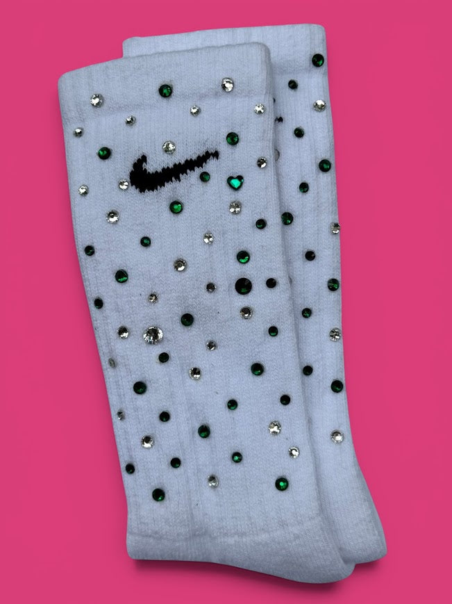 Born this Way in May Rhinestone Nike Socks