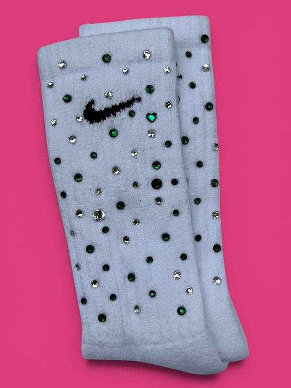Born this Way in May Rhinestone Nike Socks